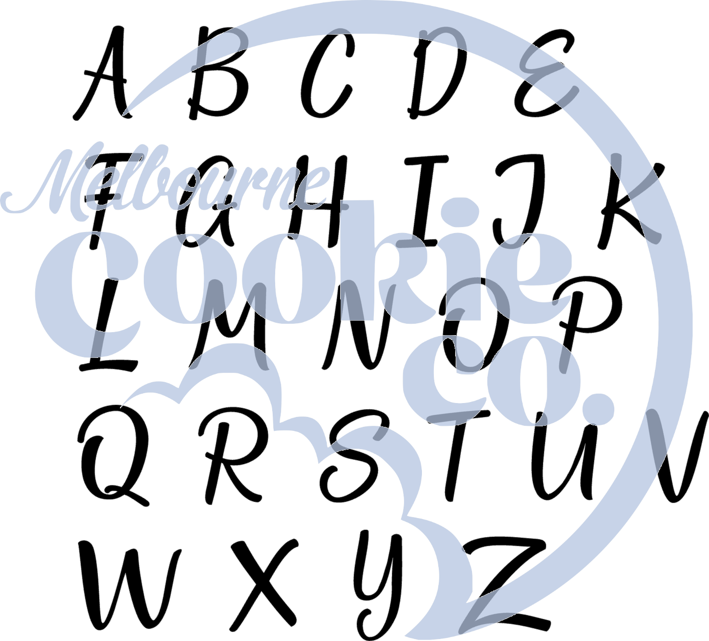 Fancy 6mm Alphabet: Capitals