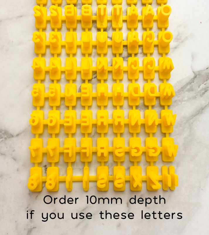 Assorted Rounded Alphabet Embossers Melbourne Cookie Co