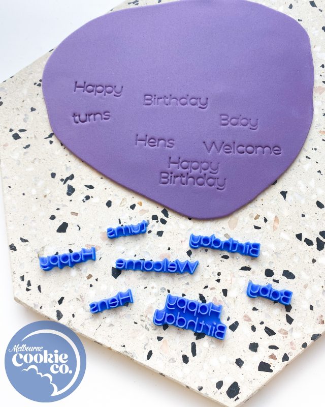 Assorted Rounded Alphabet Embossers Melbourne Cookie Co