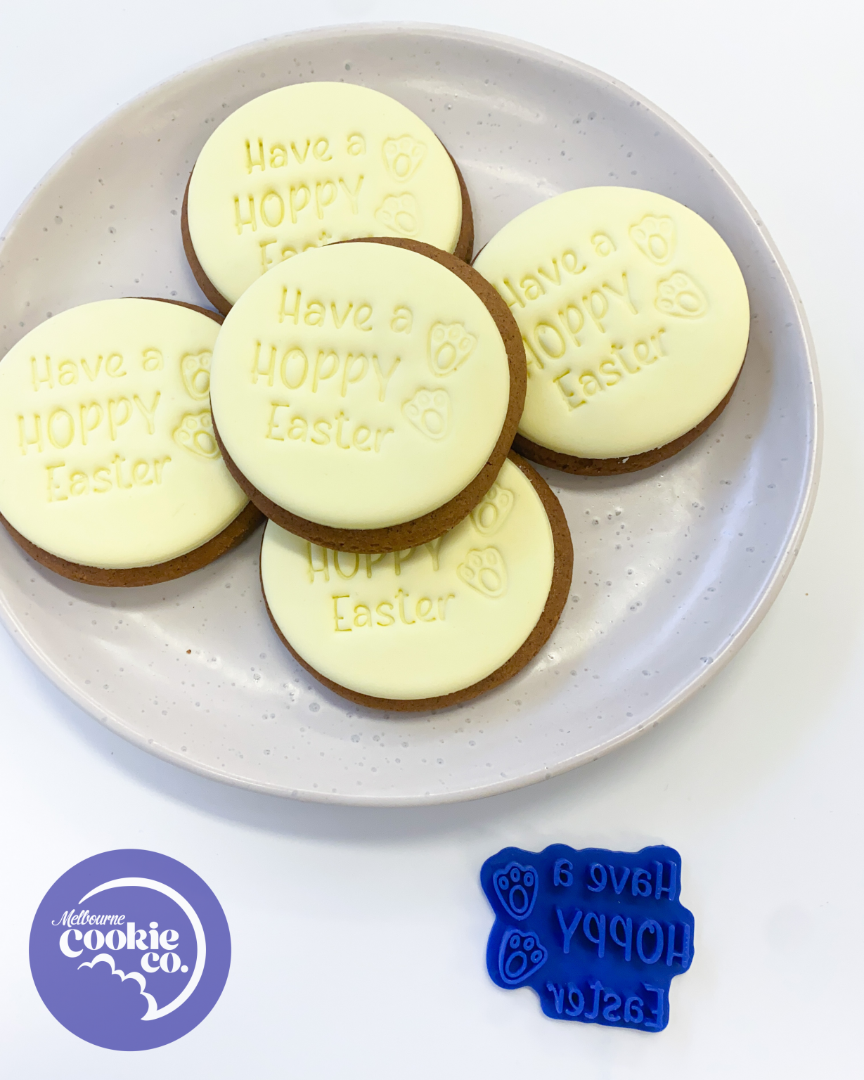 Have a Hoppy Easter Stamp Melbourne Cookie Co