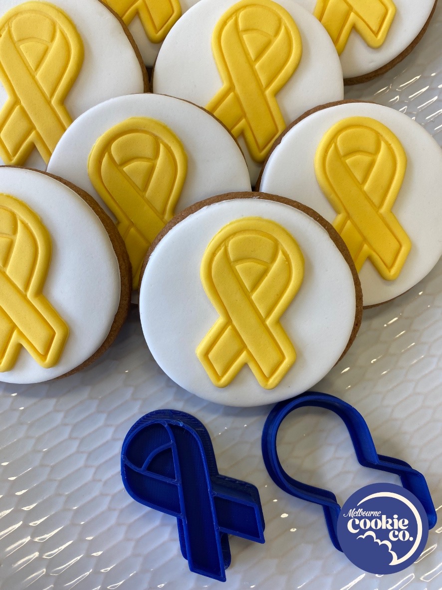 Cancer Ribbon Cutter and Embosser - Melbourne Cookie Co