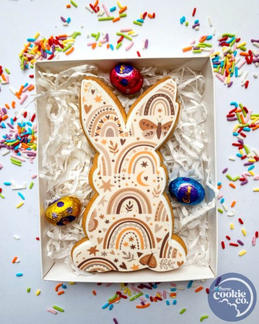 Large funky bunny rainbow and butterfly gift box