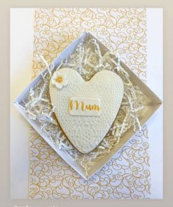 Large Single Elegant Heart Mother's Day Cookie Box