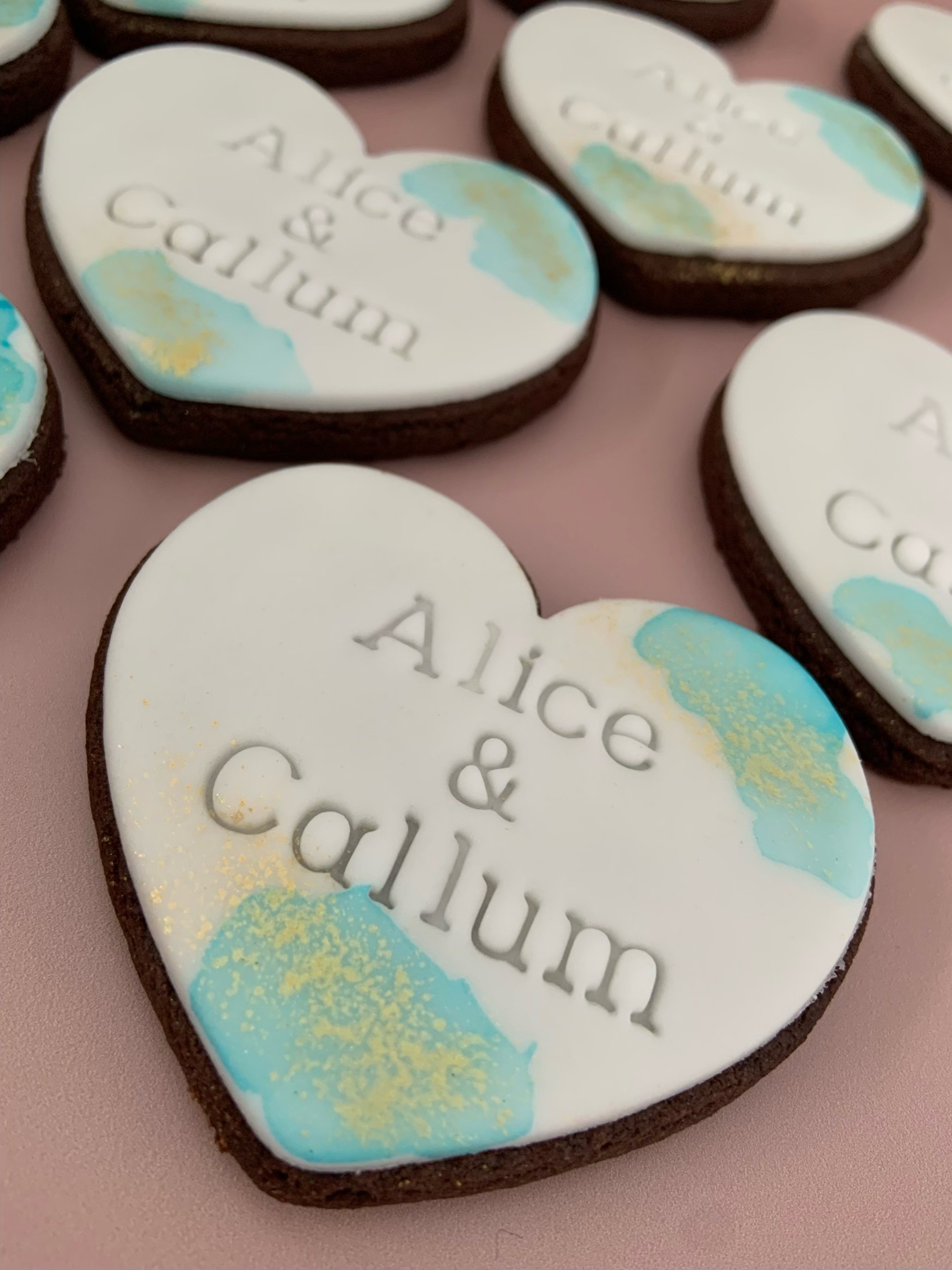 Custom Quote Cookies_Hearts_close up