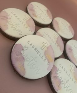 Custom Name Baptism Cookies with embellishments