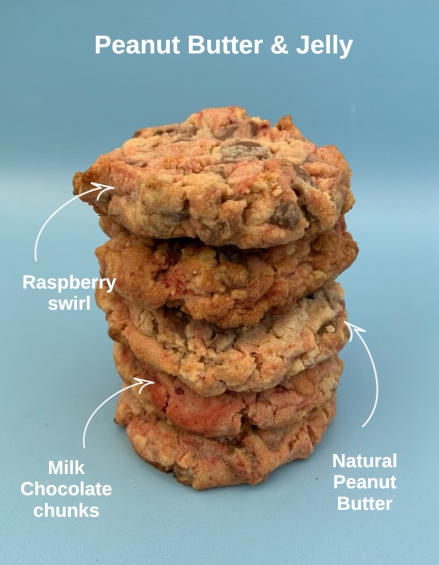 Peanut Butter & Jelly Chunky Cookies