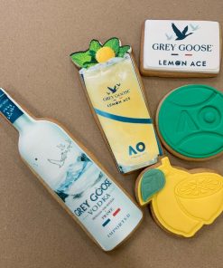 Grey Goose at the Australian Open Branded Custom Shaped Cookies