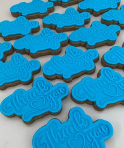 Thank You Shaped Decorated Cookies