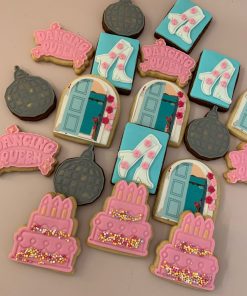 Dancing Queen Themed Cookies with Birthday Cakes