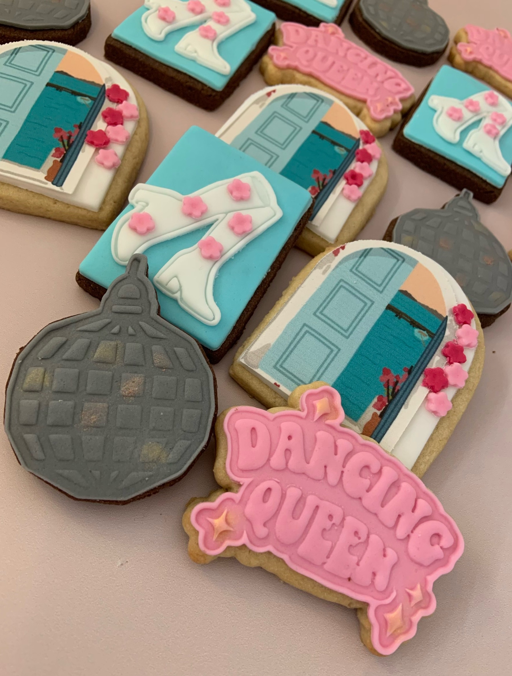 Dancing Queen Themed Cookies_close up Themed Dancing Queen Cookies