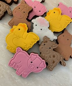 Farmyard Animal Fondant Cookies