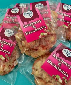Raspberry & Macadamia Chunky Cookies