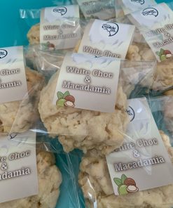 Individually wrapped White Choc & Macadamia Chunky Cookies