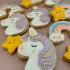 Unicorns, Rainbows and shooting stars decorated cookies
